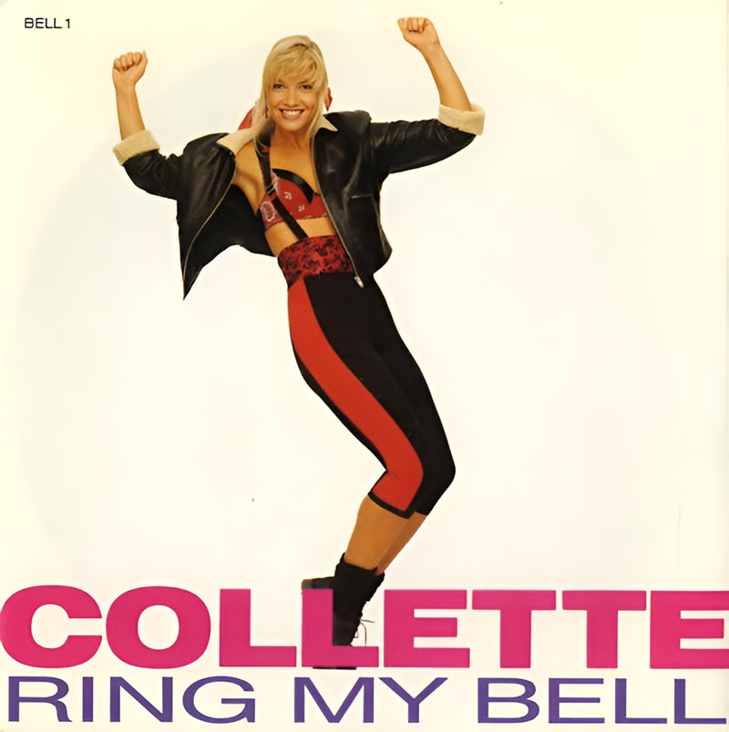 Album cover featuring a person in a black and red outfit with 'Collette Ring My Bell' text.
