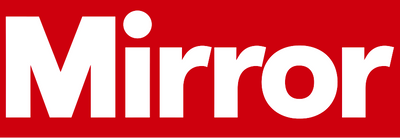 White 'Mirror' logo on a red background