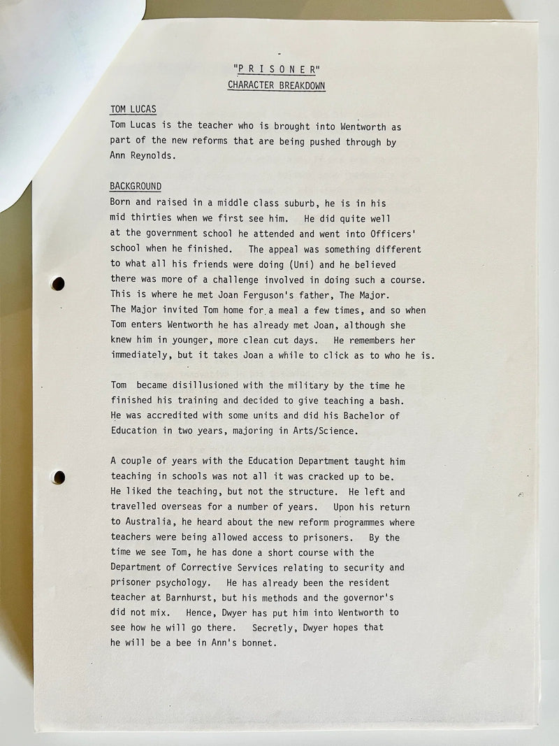 Page from a script or document with text on it