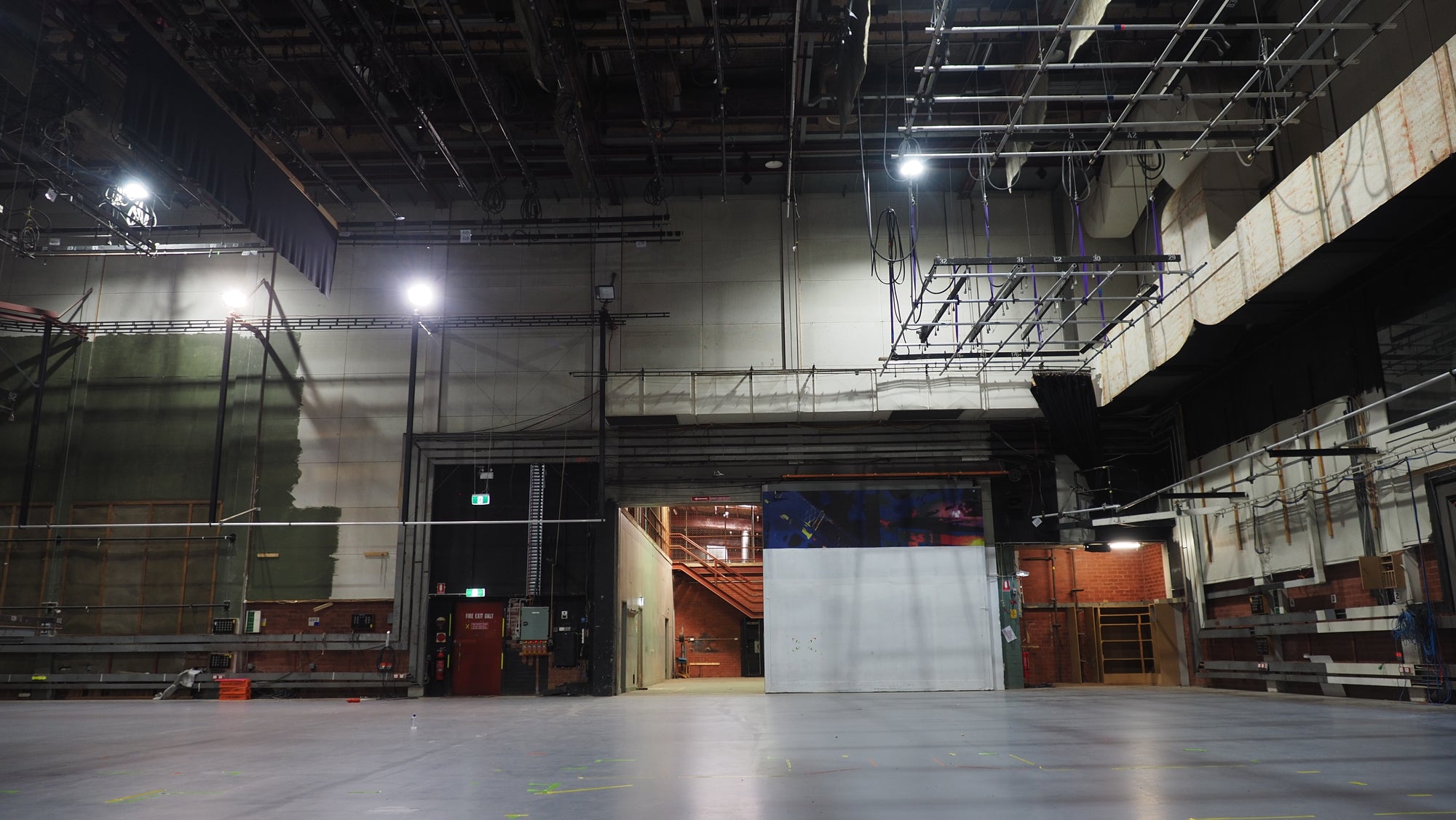 Large production studio with high ceiling
