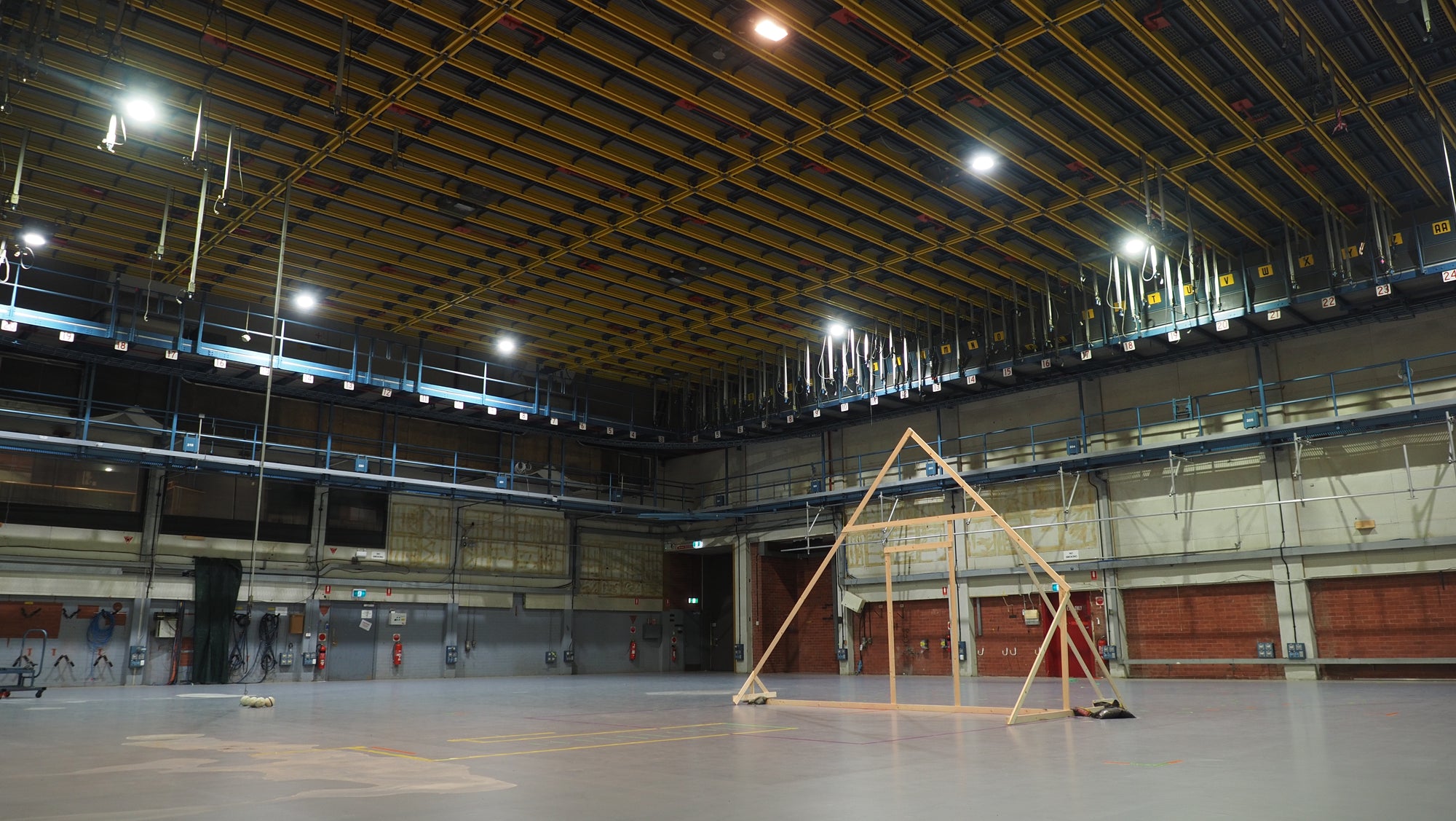 Large production studio with grey flooring