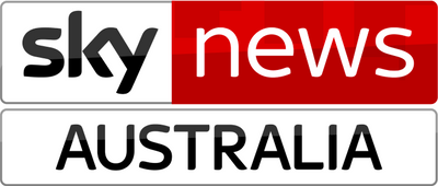 Sky News Australia logo with red, white, and black colors.